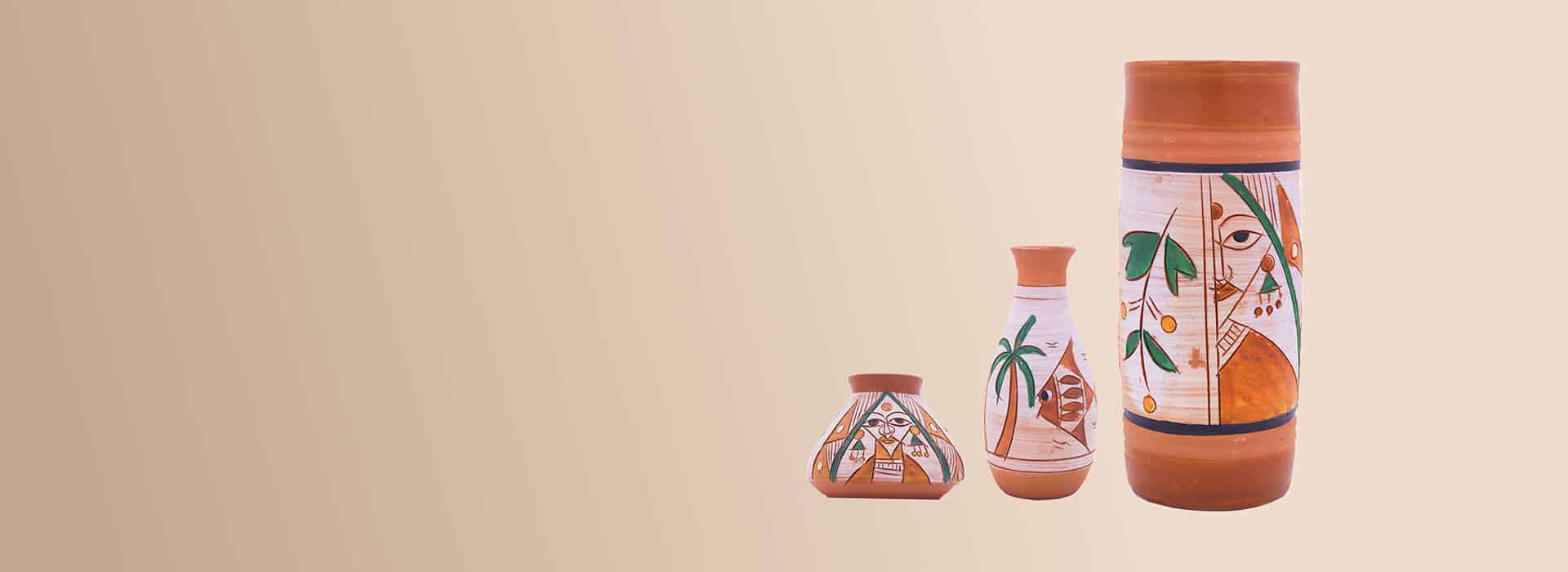 Terracotta Pottery Set111 - BongoArt